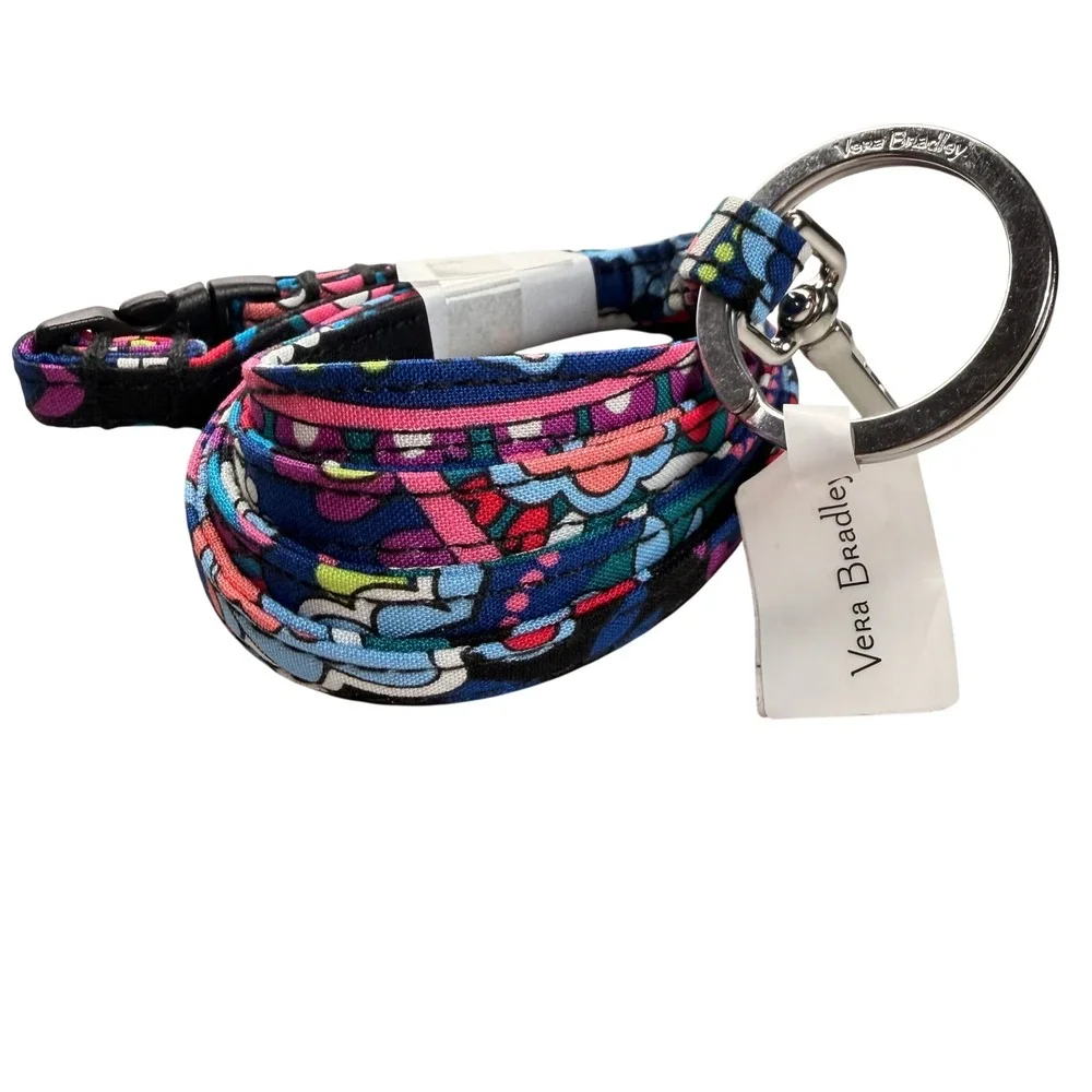 Vera Bradley Haymarket Paisley Breakaway Lanyard Bright Nurse Teacher Work Gift